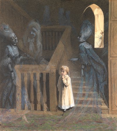 The Party on the Stairs by Adelaide Claxton